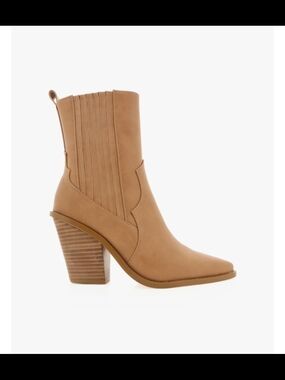 Skylar by Billini Western Inspired Cutout Block Heel Ankle Boots